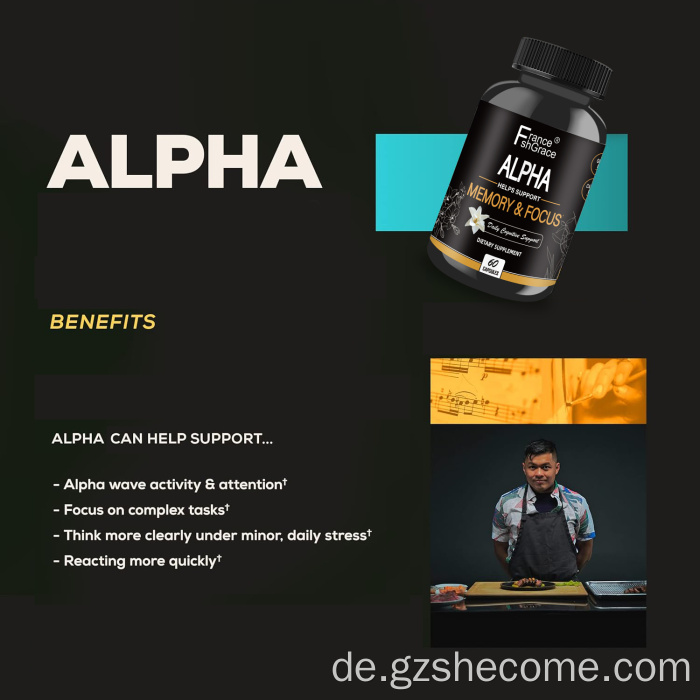 Shecome Alpha-Kapseln, Gedächtnisfokus, kognitive Unterstützung